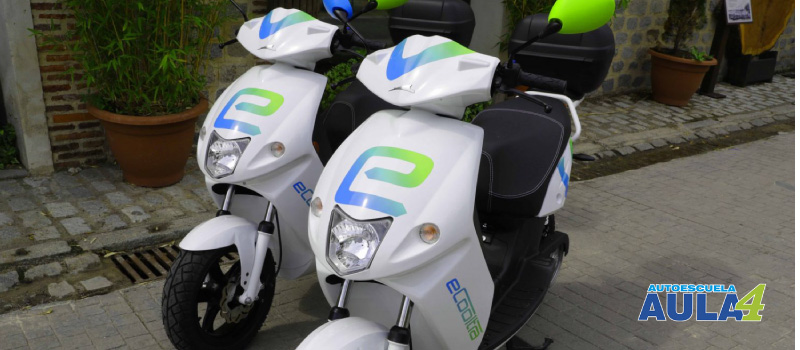 Motocilcetas compartidas, en Madrid.