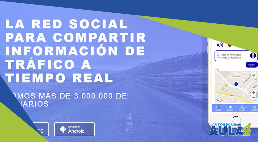 Vista de la app para moteros Social Drive