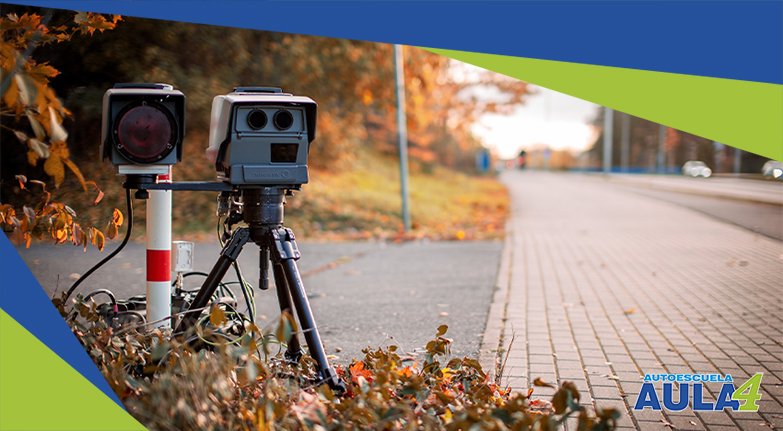 Radar móvil nuevo límite de velocidad.